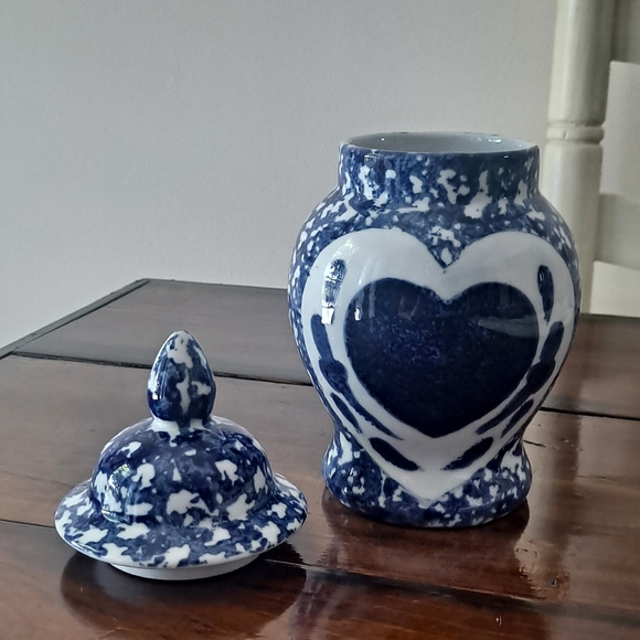 🧿Blue and White Heart Jar🧿 - Picture 5 of 12